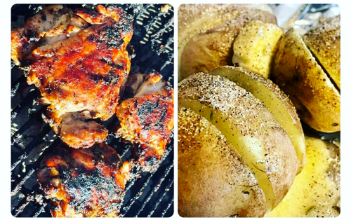 Grilled Meat and potatoes